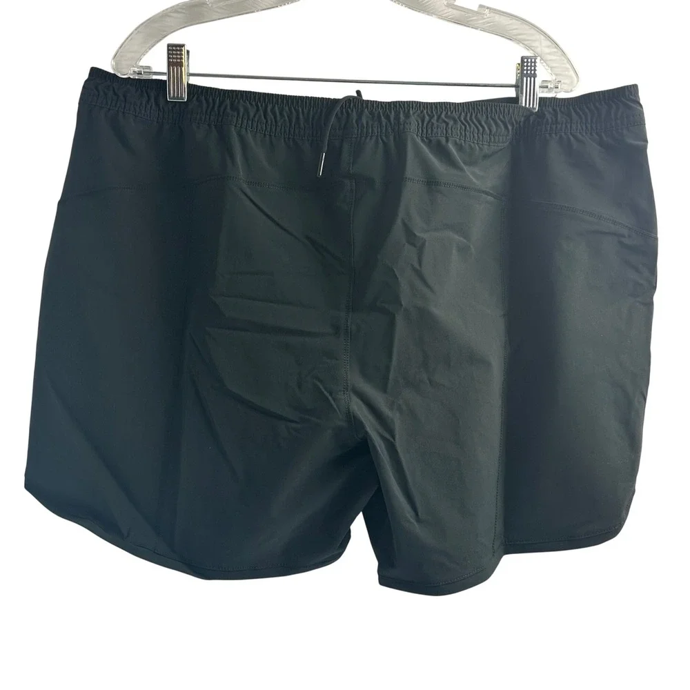 Lands‎ End Sport Womens Black Swim Shorts Plus Size 18 Boardshorts 468778